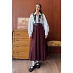 Ceylan Otantik Bordo Poliviskon Kolej Etek