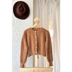 Ceylan Otantik Karamel Peluş Hırka