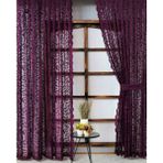 Ceylanlar Perde Iki Adet Tül Fon Perde - 90 x 250 cm - Mürdüm