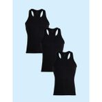 Ceylanoğlu %100 Pamuk Erkek Ribana Sporcu Atlet 025 - Siyah - XL
