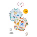 Ceylin Fashion Bebek Mama Önlüğü Erkek Çocuk - Araba ve Aslan Desenli 2’li SET