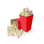 Ceylin Pop Corn Kutusu Kırmızı Patlamış Mısır Kutusu Karton 8 Li Doğum Günü Parti Malzemeleri