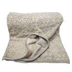 Ceyline ELEGANT EMBOSS ÇİFT KİŞİLİK İSPANYOL BATTANİYE BEJ