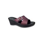 CEYO PERLA-14 Kadın Dolgu Topuklu Terlik, Bordo, 35