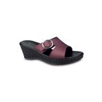 CEYO PERLA-14 Kadın Dolgu Topuklu Terlik, Bordo, 37
