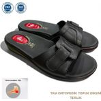 Ceyo Tam Ortopedik Anatomik Topuk Dikenine Özel Terlik - Siyah