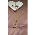 Çeyrek dorika 22ayar altın kaplama kolye 55cm zincir