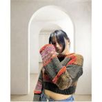 Ceyss Design El Yapımı Tasarım Crop Delikli Örgü Kazak - Standart - Kiremit