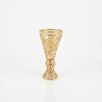 Ceyyiz Gold Metal Kristal Taşlı Metal Vazo 30cm LKM071