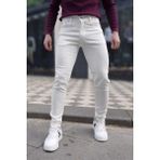 Ceza Denim Erkek Slim Fit Beyaz Likralı Kot Pantolon Jean - 34