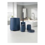 CEZVE HOME Olivia Soft Dokulu Lüks 5 Parça Lacivert Akrilik Banyo Seti