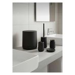 CEZVE HOME Olivia Soft Dokulu Lüks 5 Parça Siyah Akrilik Banyo Seti