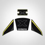 Cf moto 250 CL X Siyah Sarı Hidrolik ve kontak Anahtar Çizilmesine karşı Koruyucu Sticker set clx