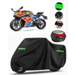 Cf Moto 250SR Arka Çanta Uyumlu Motosiklet Brandası Premium (Kilit Uyumlu)-Siyah