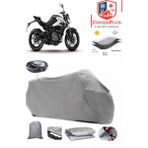 Cf Moto 400NK Branda Gri Arka Çanta Uyumlu(Topcase) Motosiket Brandası Motor Örtüsü Çadır Su Geçirmez Motosiklet Kılıfı Motor Brandası,lastikli,taşıma Torbalı