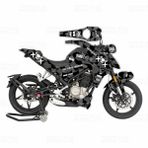 Cf Moto Nk 250 Sticker Set Grenzgaenger Design Siyah Beyaz
