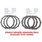 Cf Moto Nk250 Sr250 Sr450 Debriyaj Balatası 3+3 E5 (2022-....) 10T 101/108-125-135 Mm