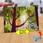 CF5 Ağaç Dalında Kuş Ve Arkadaşları 99 Parça Puzzle Yapboz Tablo