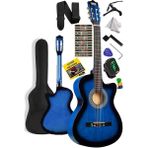 CG-395BL Mavi Klasik Gitar 4/4 Kesik Kasa Full Set (Çanta Askı Tuner Metod Pena)