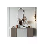 Cg Home Asimetrik Ayna, Duvar Aynası, Konsol Aynası, Çerçeveli Ayna, Boy Aynası, Beyaz Çerçeve