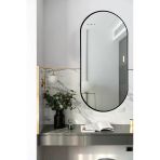Cg Home Model Alfa Dekoratif Ayna Duvar Aynası Konsol Aynası Mdf 90Cm X 50 Cm Elips Ayna
