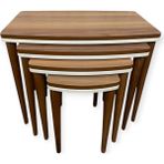 Cg Home Sahra 4’lü Zigon Sehpa Seti Lüx Ceviz Mdf Sehpa Modern Yan Sehpa - CEVİZ