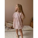 Cg Kids Çiçek Tasarımlı Sırtı Açık Ip Bagcıklı Balon Elbise Kız Çocuk - 5 - 6 Yaş - Pembe - Turuncu - Beyaz