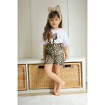 Cg Kids Minnie Mouse Yıkamalı Ince Leopar Desenli Kot Şort Alt Üst Takım Kız Çocuk - 4 - 5 Yaş