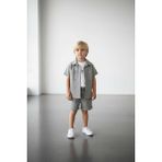 Cg Kids Pantolon Ceket Basic Uzun Kısa Enjeksiyon Baskılı Body 3lü Alt Üst Takım Erkek Çocuk Gri Renk Süper Kalite Kumaş - 7 - 8 Yaş