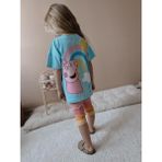 Cg Kids Peppapig Scuba Kumaş Taytlı Kız Çocuk Alt Üst Takım - Mavi - 7 - 8 Yaş