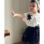 Cg Kids Siyah Çiçek Işlemeli Balon Etekli Kız Çocuk Alt Üst Takım - Siyah - Beyaz - 4 - 5 Yaş