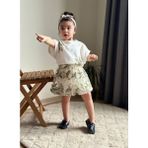 Cg Kids Yeşil Çiçek Işlemeli Balon Etekli Kız Çocuk Alt Üst Takım - 4 - 5 Yaş