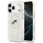 CG MOBILE Karl Lagerfeld IML Parıltılı Karl & Choupette Kafaları Logosu MagSafe iPhone 17 Pro Max ile Uyumlu Kılıf (Gri)