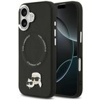 CG MOBILE Karl Lagerfeld Karl & Choupette Pins MagSafe iPhone 17 kılıfı ile uyumlu (siyah)