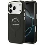 CG MOBILE Karl Lagerfeld Karl RSG Logosu, MagSafe iPhone 17 Pro Max ile Uyumlu Kılıf (Siyah)