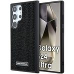 CG Mobile Karl Lagerfeld KLHCS24LHDSPRK Kılıf S24 Ultra S928 Hardcase Siyah Yapay Elmas Metal Logo