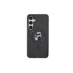 CG Mobile Karl Lagerfeld KLHMS24MHGKCNOK Kılıf S24+ S926 Siyah Hardcase IML Karl&Choupette Glitter