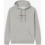 CGA Erkek Gri Kapüşonlu Sweatshirt Önü Baskılı Gri Şardonlu Sweatshirt - XL