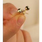 Çgk Çiğdem Gürel Kuyumculuk 14 Ayar 3mm Kalemli Top Altın Küpe
