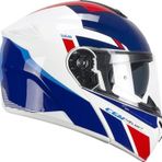 Cgm 568S Ber Sport Çene Açılır Motosiklet Kaskı Mavi-Beyaz / S