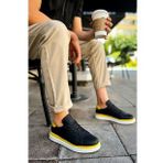 Ch979 Santoni Gbt Spor Erkek Ayakkabi Sıyah/Sarı