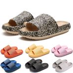 Chagoo Bulut Kaydırıcılar Kadın Erkek Hızlı Kuru Banyo Platformu Duş Yastık Slaytları, Leopar Tan, 5.5/6.5 UK Wide