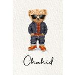 Chahid: Cahier personnalisé avec prénom Chahid | Cadeau d'anniversaire pour enfant, garçon, homme, copain ... | Nounours | 110 pages lignée, Petit Format 6x9 pouces (15,24 x 22,86 cm)