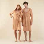 Chakra Armın Bambu Unısex Bornoz - Turuncu