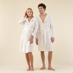 Chakra Armin Unisex Bornoz, Ekru