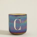 Chakra Ç Harfli Gunmetal Kokulu Metal Mum