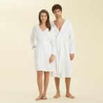 Chakra Carra Bambu Bornoz Beyaz - XL