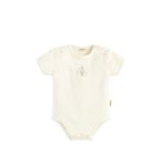Chakra Cute Circus Ekru Kısa Kollu Unisex Bebek Çıtçıtlı Body - Beyaz