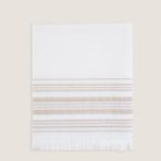 Chakra Derın Banyo Havlusu 100*150 cm Beyaz/bej - 100 x 180 cm - Beyaz - Bej