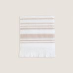 Chakra Derin El Havlusu 30X50 cm Beyaz/bej - 100 x 180 cm - Beyaz - Bej